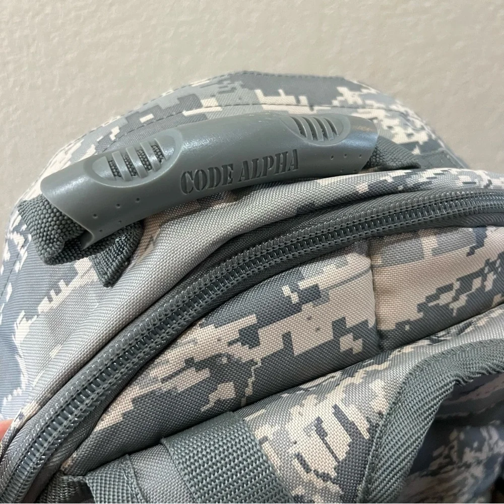 Code Alpha 3 Day Tactical Expandable Camouflage Military Type Backpack, Preowned